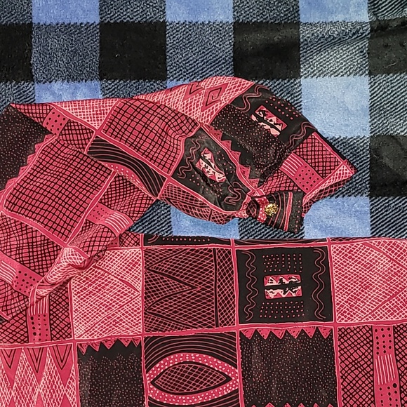 Vintage. Made in USA. Silver Threads. 💯 Polyester. Button- down. Women's XL - Picture 6 of 16